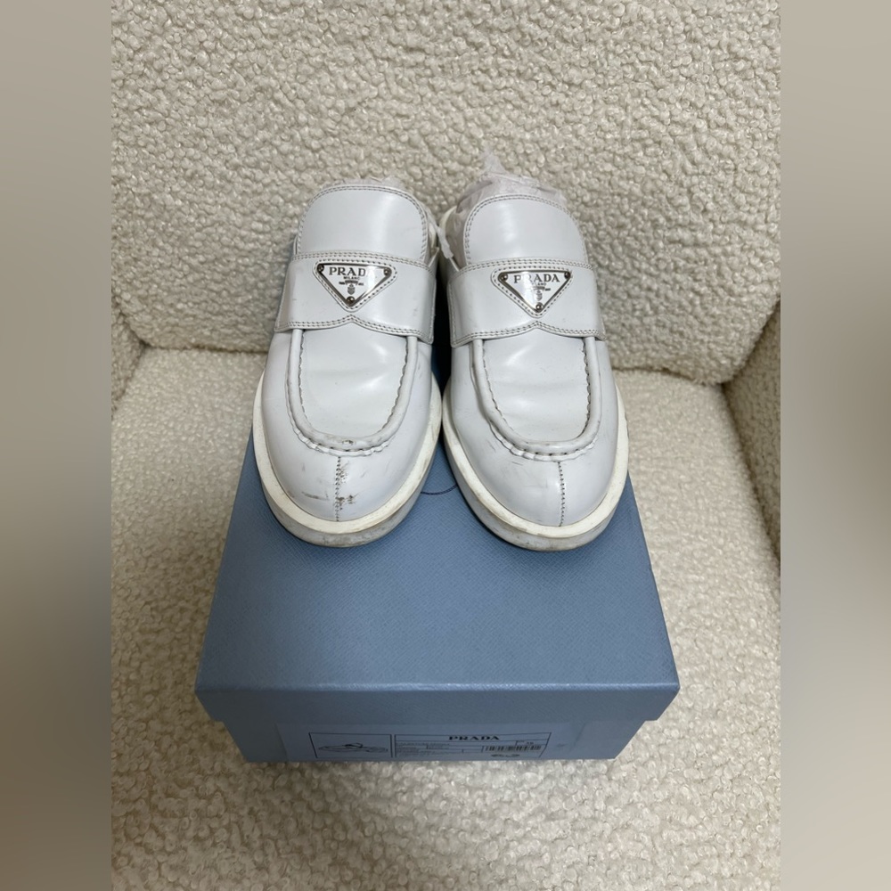 Prada Bianco White Mules